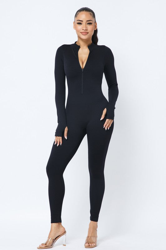 Black Spandex Jumpsuit